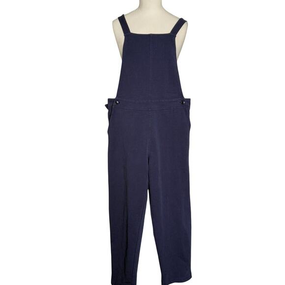 Pact Lounge Overalls Jumpsuit Organic Cotton Navy Blue Size Small - Picture 1 of 6